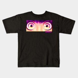 Purple Anime Girl Eyes Kids T-Shirt